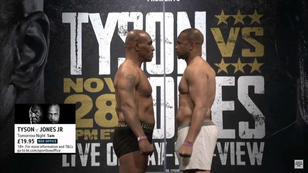 Mike Tyson vs Roy Jones Jr Full Weigh In