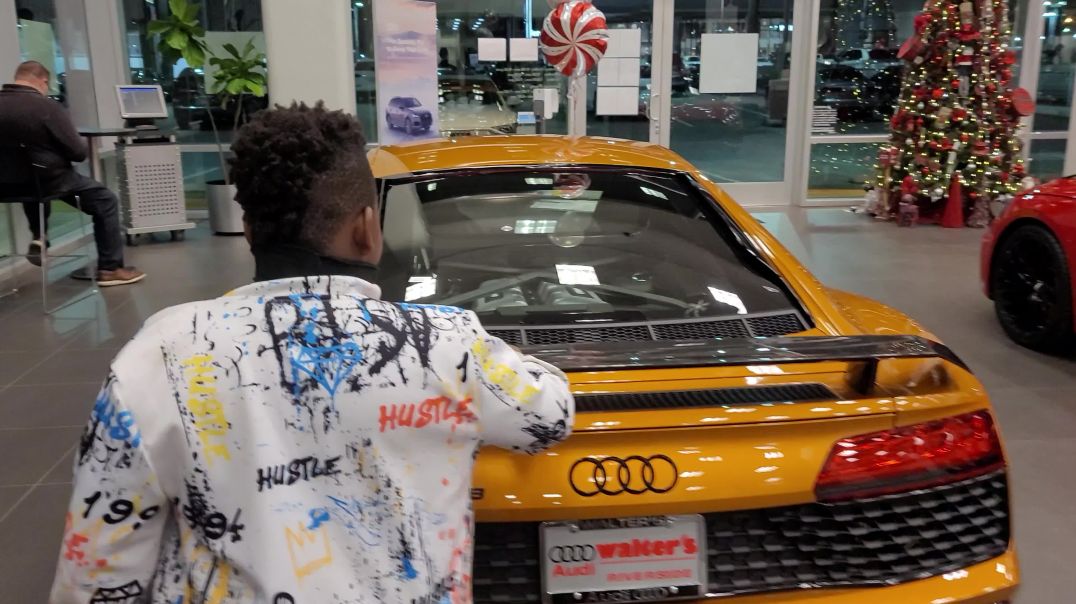 ⁣J Funk and Josiah checking out their favorite New Audis