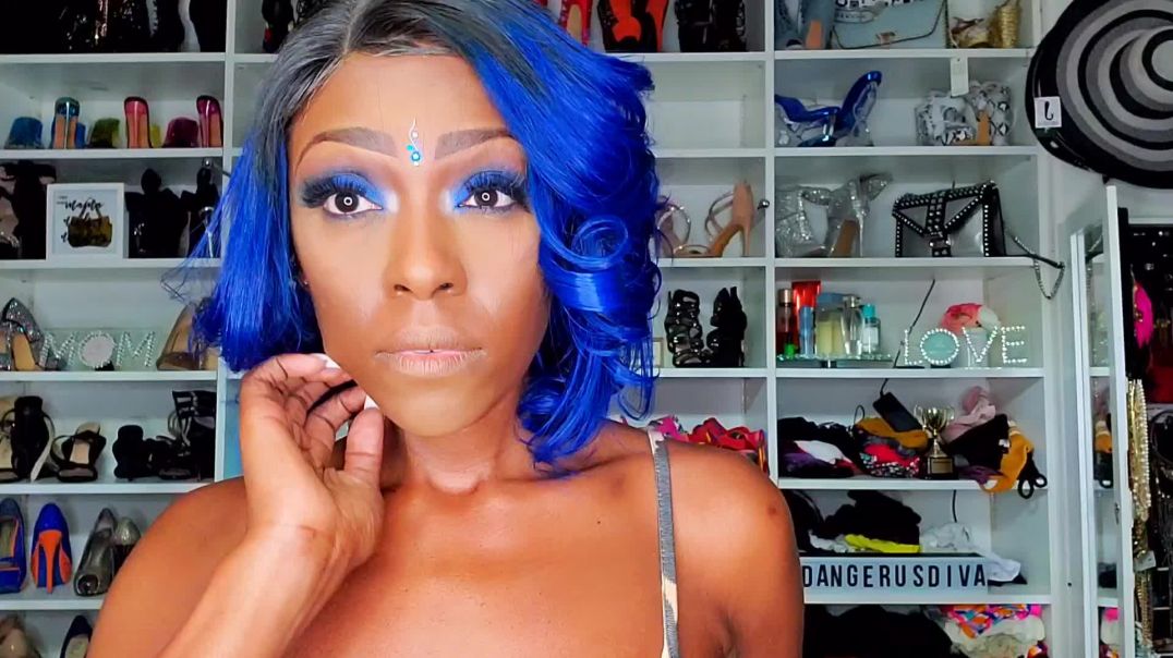 Watch me Slay this Beautiful BLUE Bob Wig | Afsister hair review