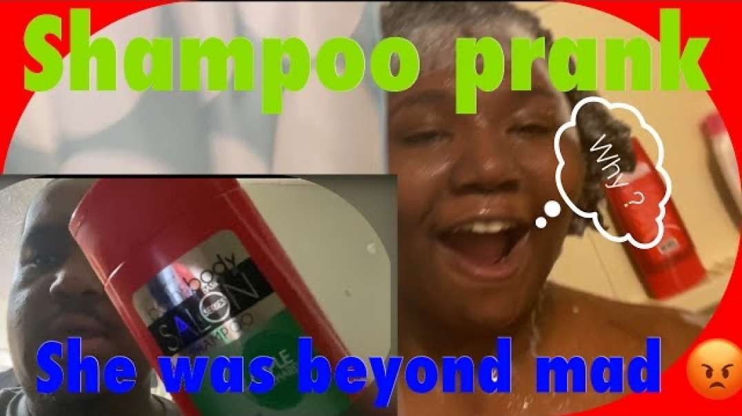 ⁣trim: shampoo prank on my girlfriend ( she got so mad  )