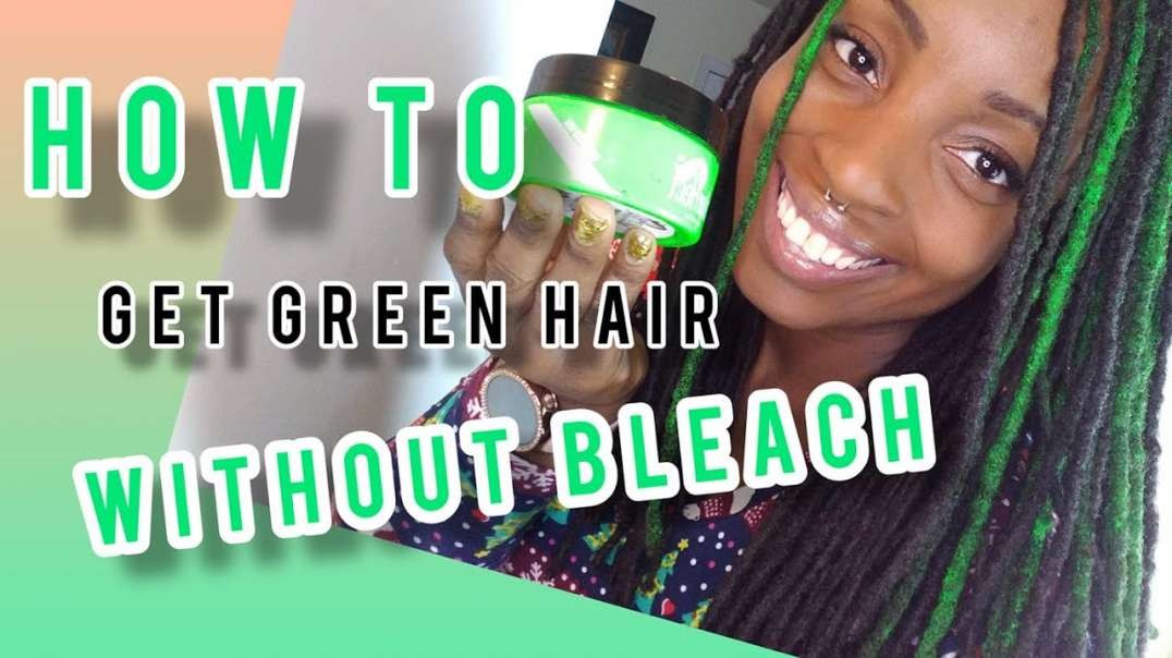 Neon Green Hair Paint Wax _  No Bleach Hair Paint _ How I colored my hair Green _ Green Locs
