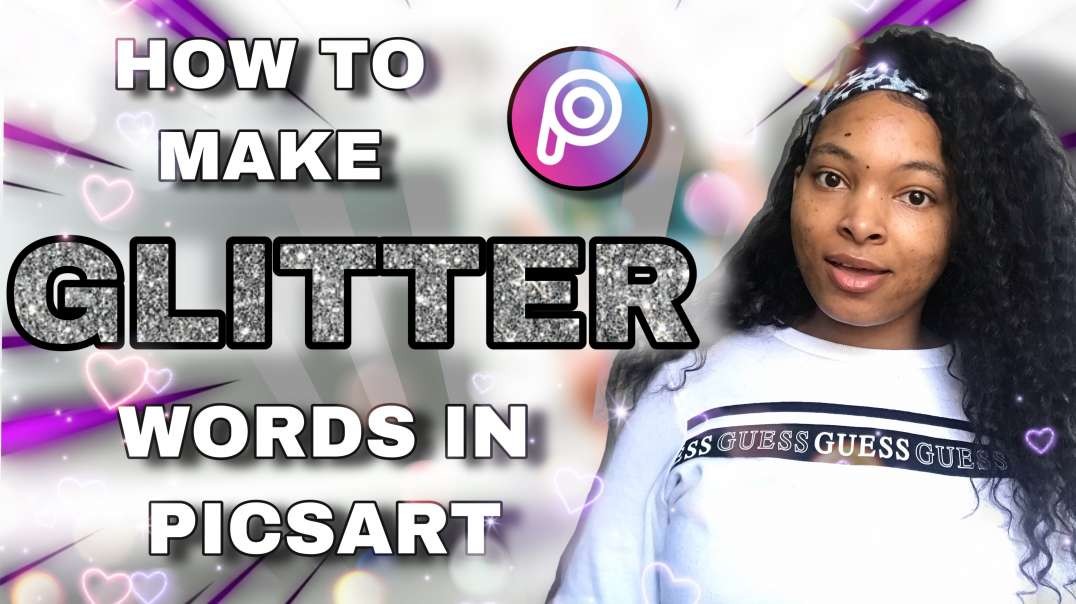 ⁣How to: GLITTER Words in PicsArt #shorts