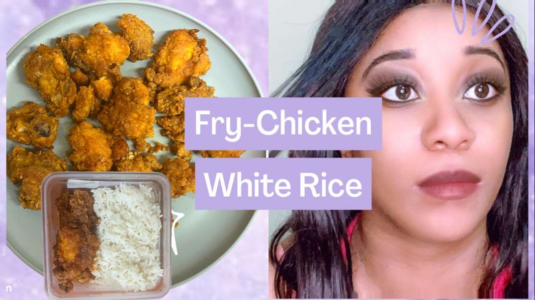 ⁣How I Make My Fry Chicken | Home Cooked Meal | White Rice