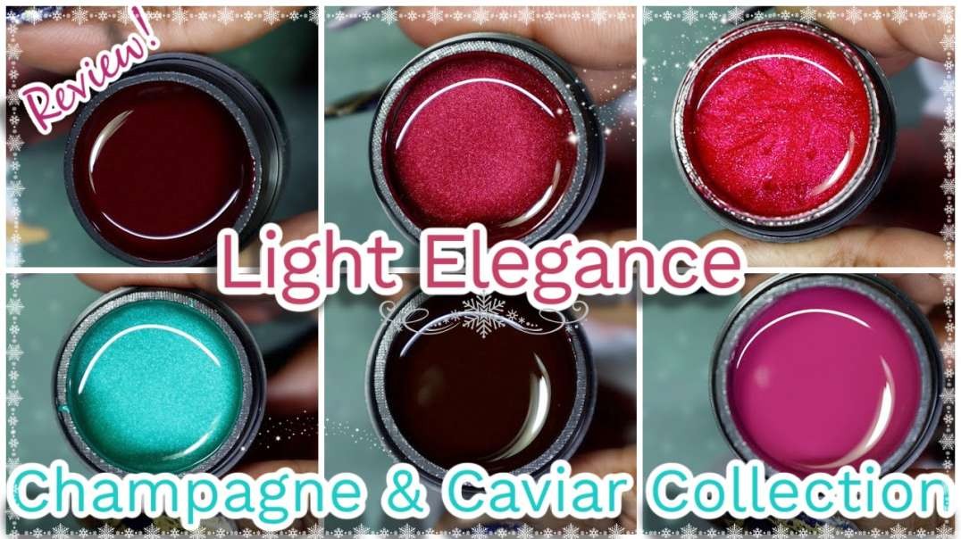 ⁣Light Elegance Champagne & Caviar Collection | Nail Swatches | Honest Review! | 2021