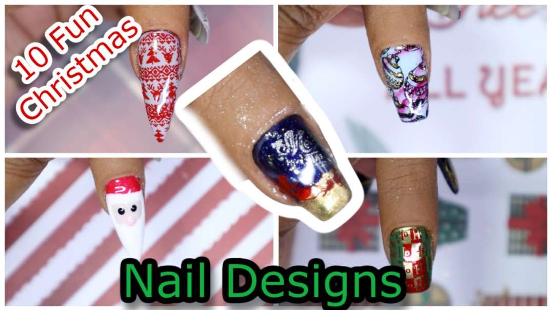 ⁣Christmas Nail Art Compilation | 10 Christmas Designs | Glamorousnails.And.Beauty