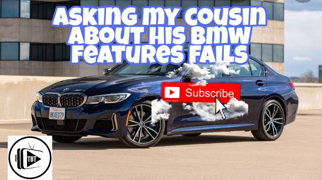 ⁣Asking my cousin about his bmw car features fails