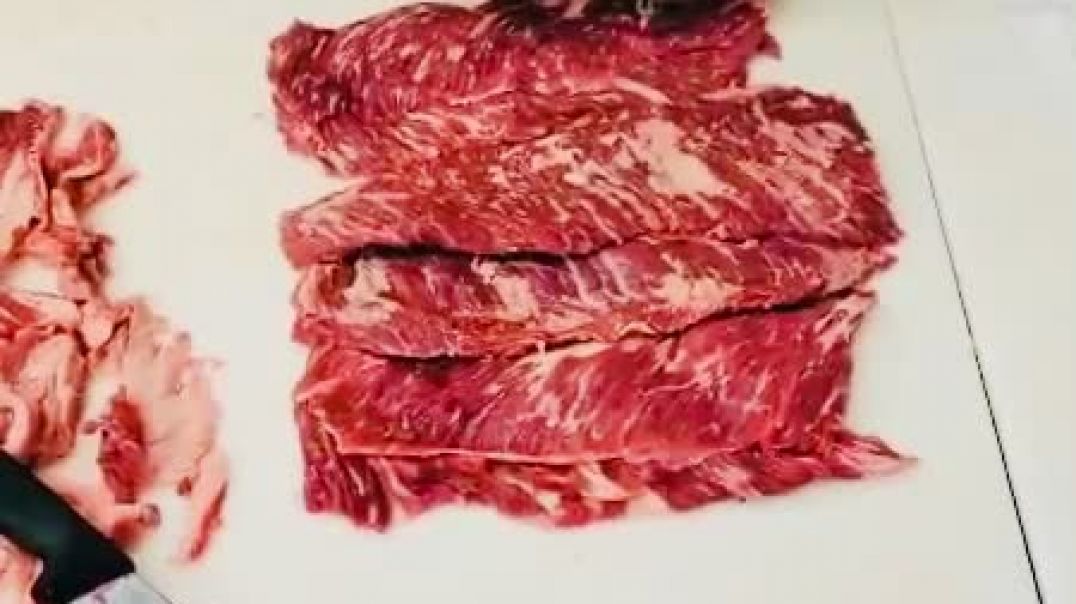 ⁣How to cut beef inside skirt steak