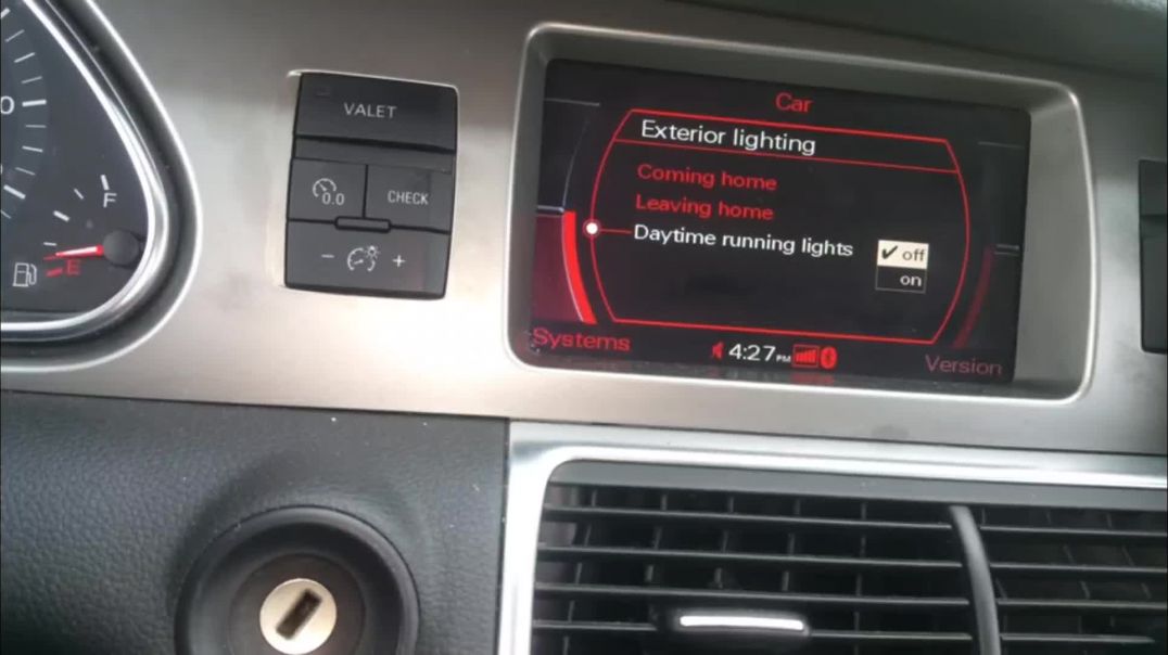 How to take off day time running lights on audi q7 2007