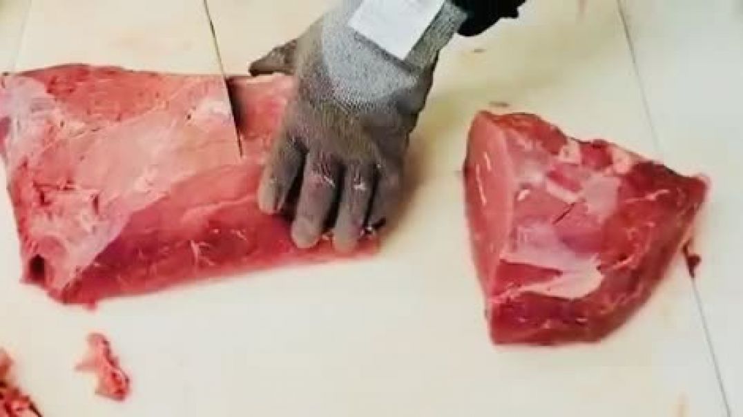 How to cut a whole beef bottom round into steak