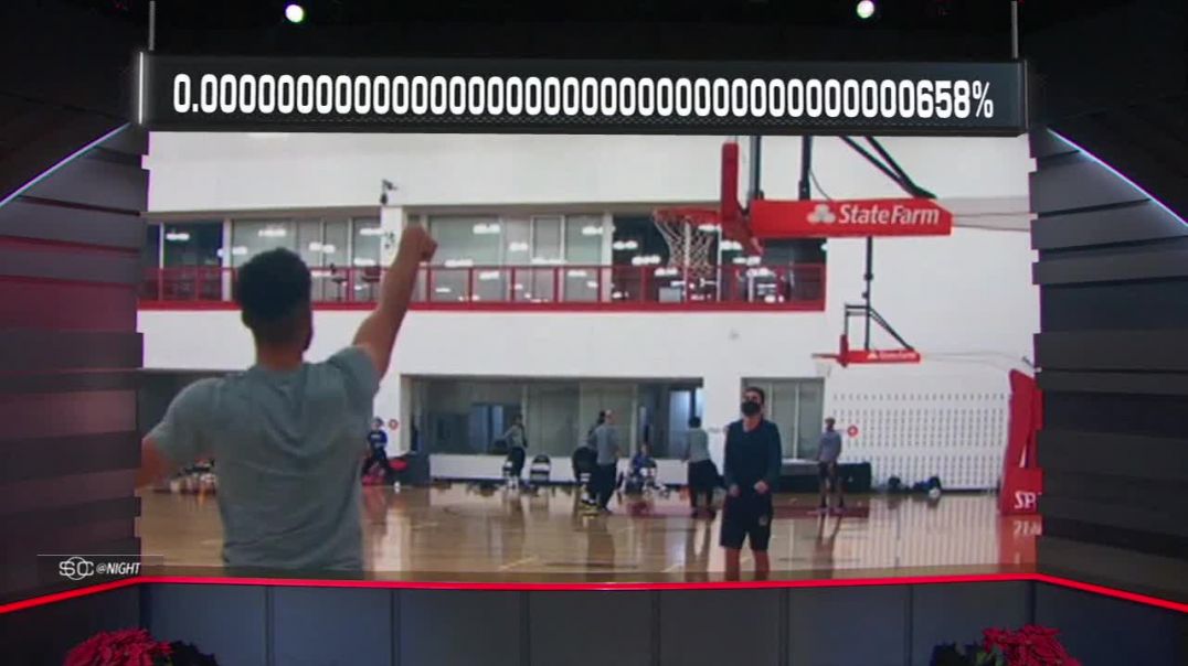 ⁣Steph Curry hits 105 consecutive 3-pointers after Warriors practice