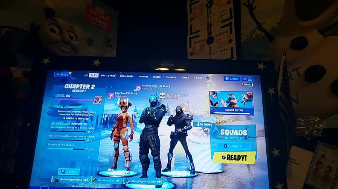 Playing squads with Don_Miguel1_2000 and BearBear736 on Fortnite Chapter 2
