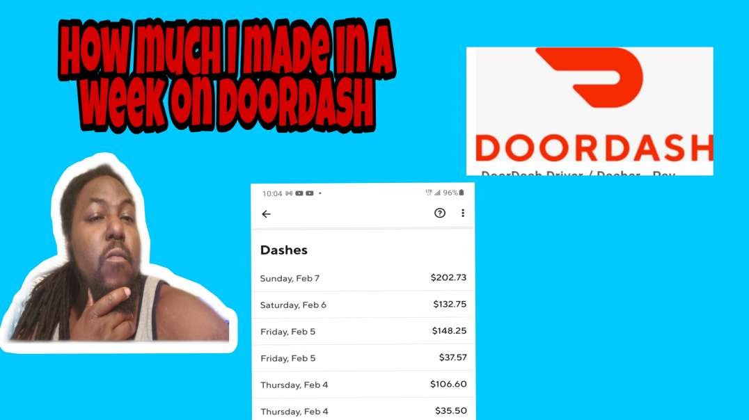 ⁣How much money I made on doordash for a week