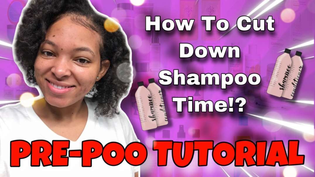 ⁣HOW TO PRE-POO CUTS WASHING TIME DOWN IN HALF! GREAT FOR DRY AND TANGLED HAIR!! very easy
