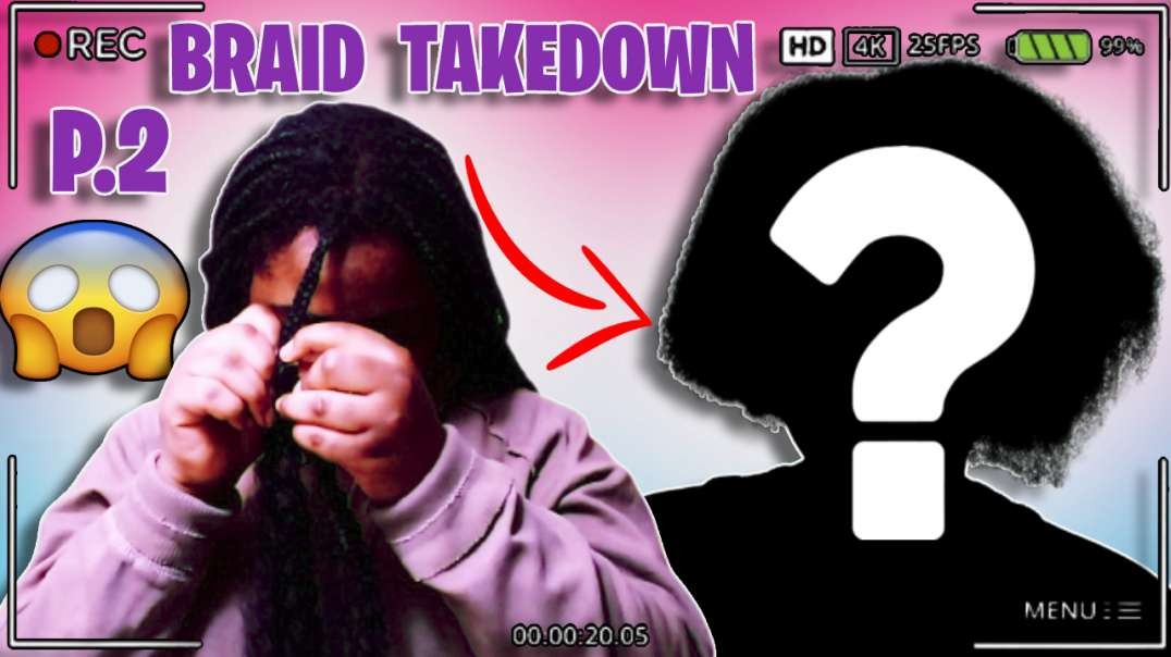 ⁣3 MONTH OLD KNOTLESS BOX BRAID TAKEDOWN | 2 YEAR NATURAL HAIR GROWTH P2
