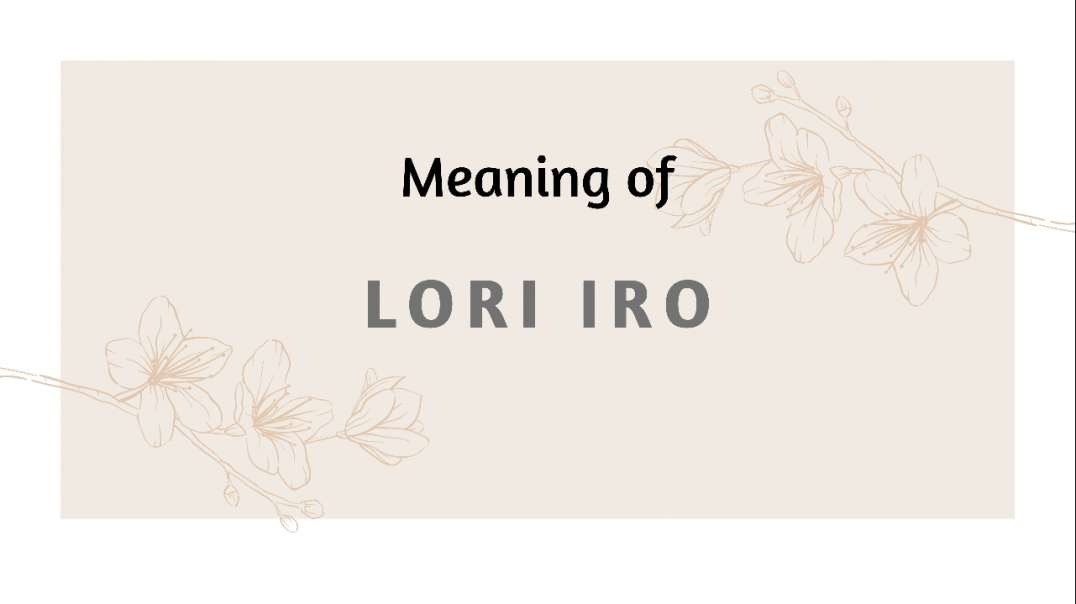 ⁣MEANING OF LORI IRO (Naija Yoruba Slang)