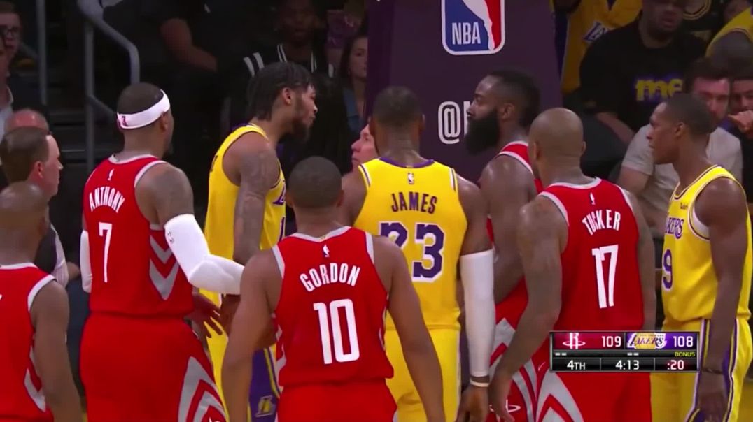 ⁣Nipsey Hussle Spotted at Lakers vs Houston Rockets FIGHT Chris Paul vs Rondo
