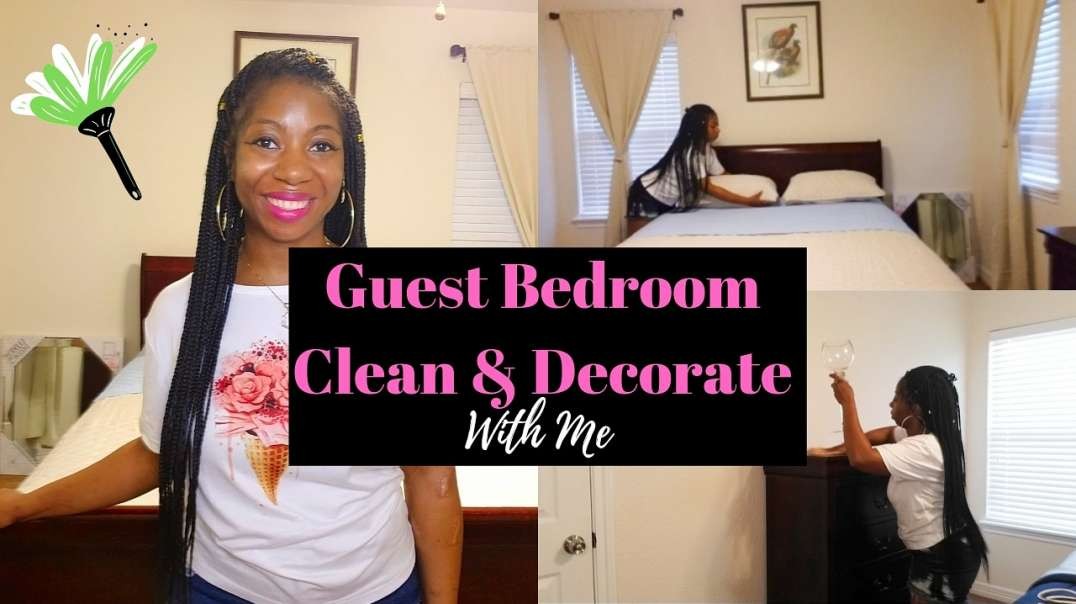 ⁣Guest Bedroom Clean & Decorate