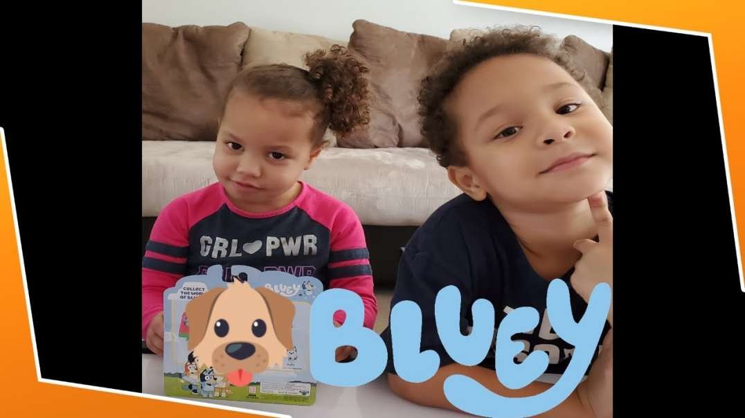 ⁣Oliver and Liz Unboxing Bluey and Bingo Dressed up as the Grannies