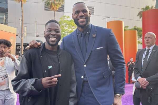 Lebron and RDCWorld1 Finally Meet face to face at Space Jam 2 premiere