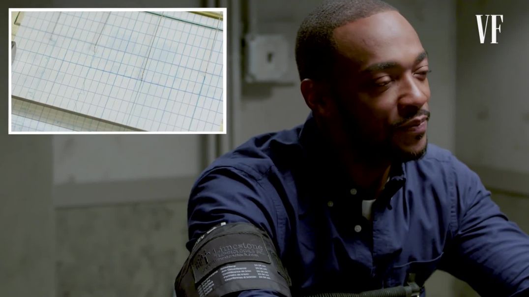 ⁣Anthony Mackie Takes a Lie Detector Test