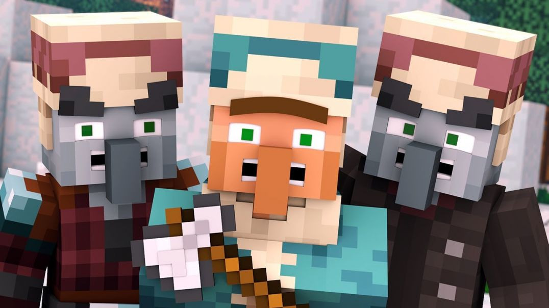 ⁣Villager vs Pillager Life Winter War 4 -  Minecraft Animation