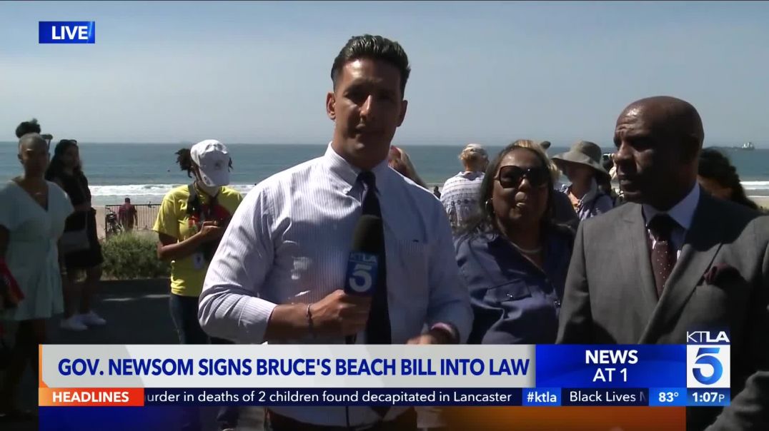 ⁣Newsom signs law enabling transfer of Bruces Beach to Black family