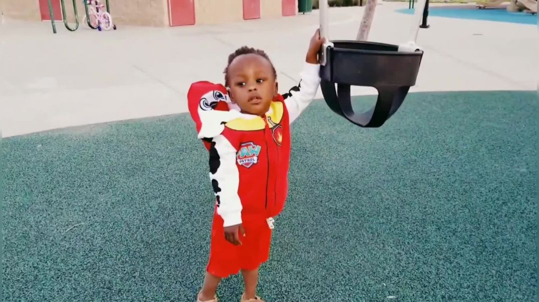 ⁣Miracle Baby Josiah goes on the Swings and Slides at the Park Playground