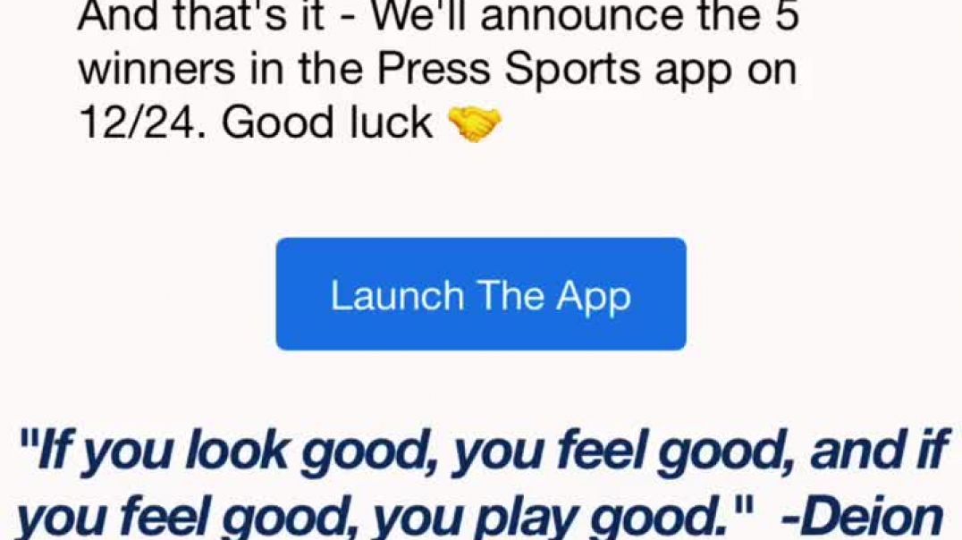 ⁣PRESS SPORTS IN APP HOLIDAY GIVEAWAY !!! ENTER NOW