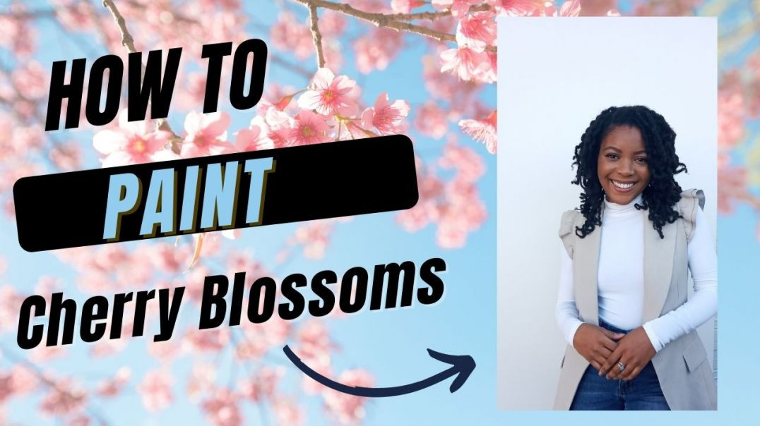 ⁣How To Paint Cherry Blossoms_ Aart by Kay