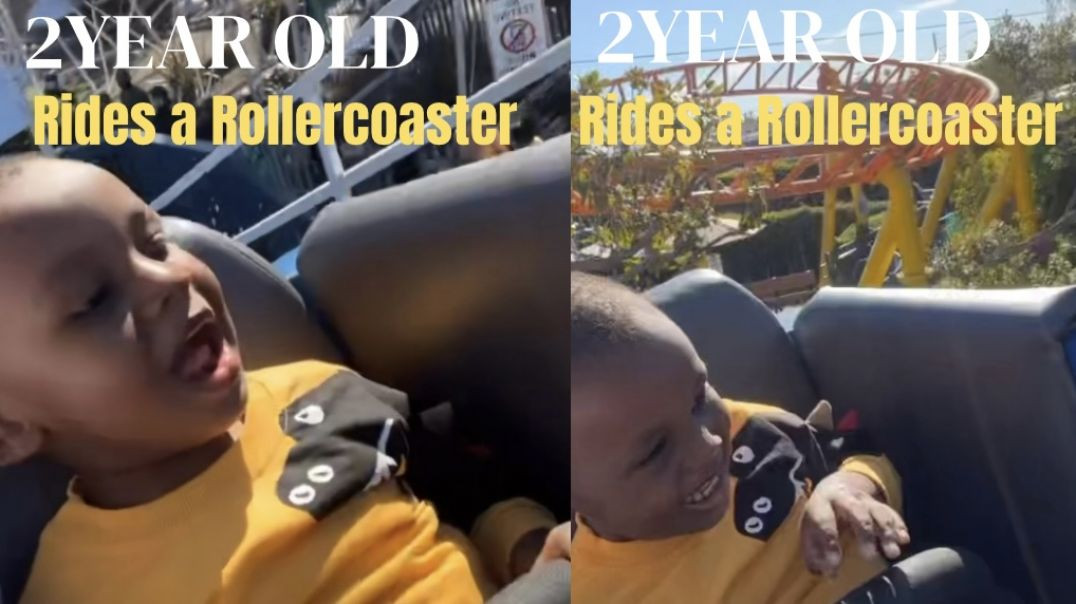 2 Year old boy Rides a Rollercoaster