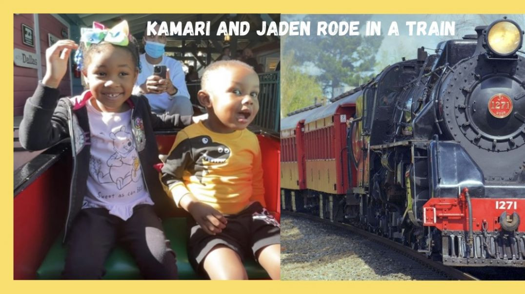 ⁣Kamari and Jaden Rode in a Train OMG