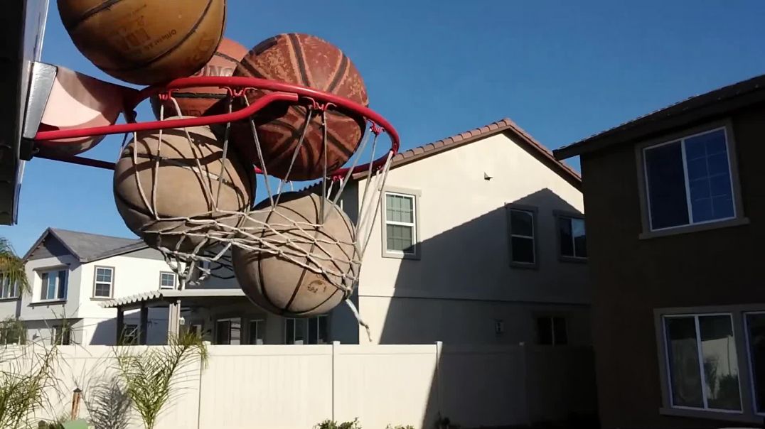 Kids PROVE 5 BALLS Can Fit into a Basketball HOOP at Once