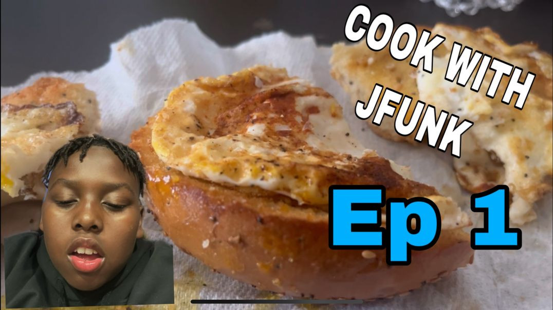 ⁣Cook with Jfunk! Ep 1 I made bagels and eggs!🍳  🥯