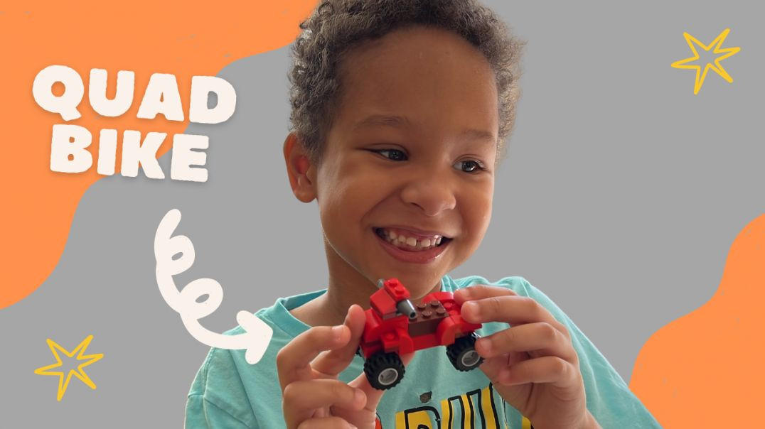 ⁣How to Build a LEGO Quad Bike for Kids
