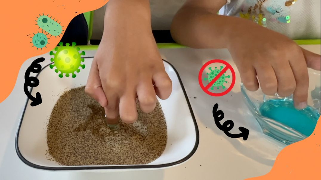 ⁣Pepper and water science trick for kids