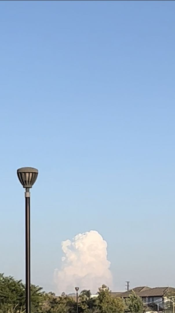 It looks like a bomb exploded in the sky 😨