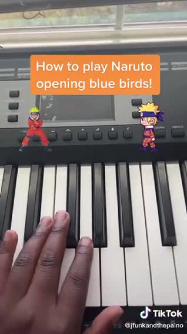 How to play Naruto blue birds on piano