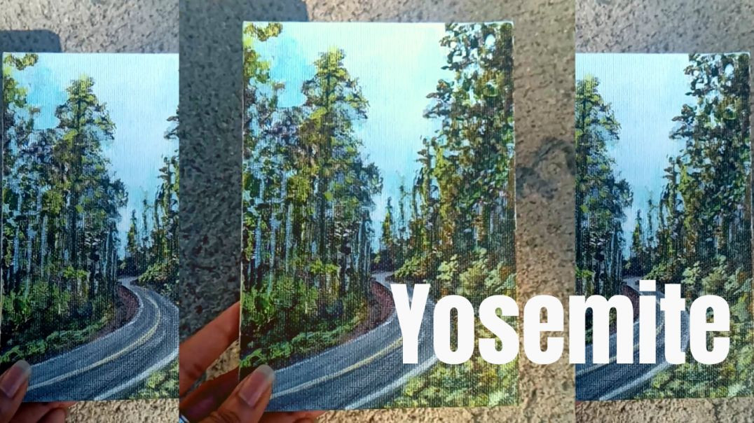 Painting Yosemite National Park| Speed Painting | Aart by Kay