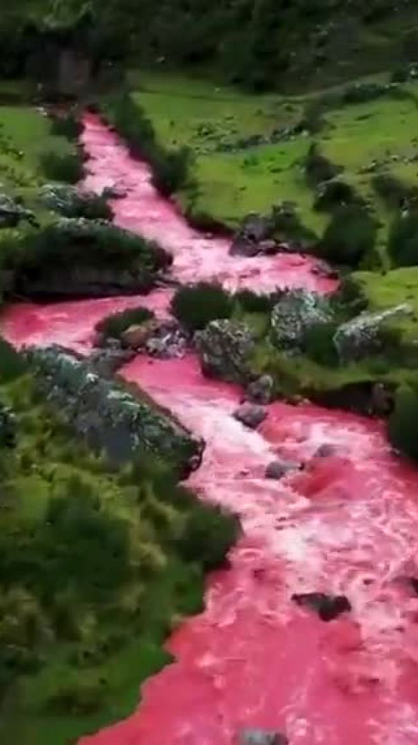 Beautiful Red River in Peru