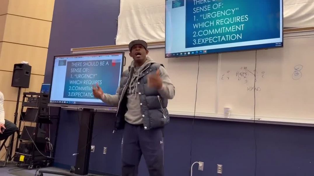 ⁣Deion Sanders with powerful message to Jackson State football team about the death of Takeoff 💯
