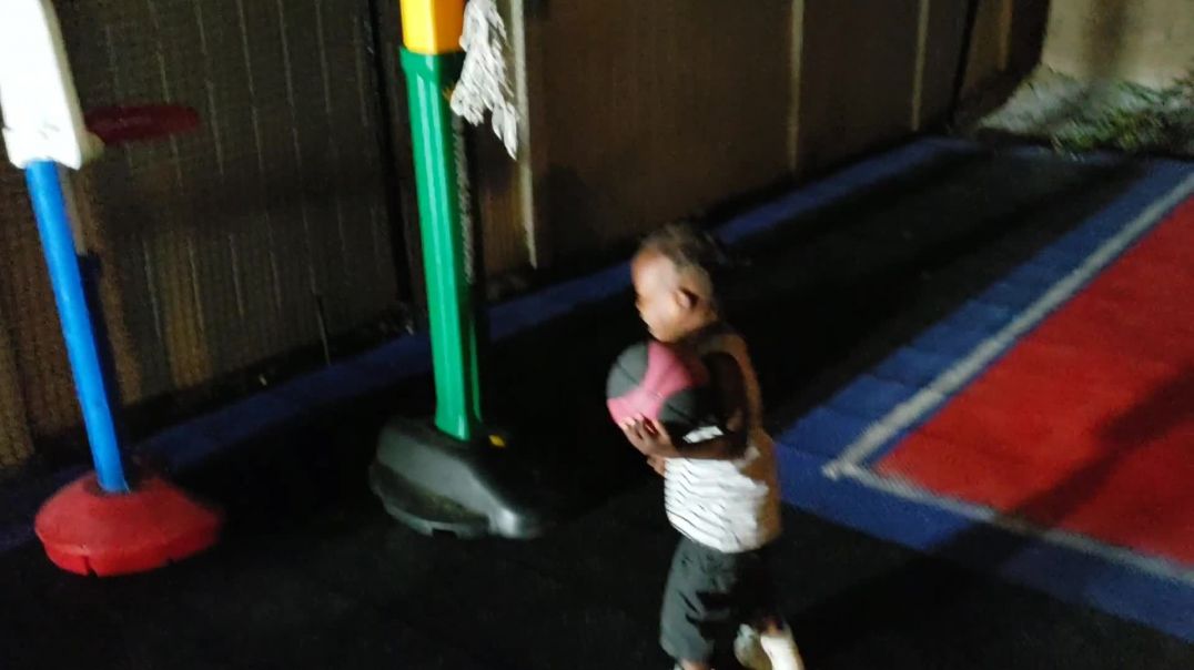Miracle Baby Josiah plays basketball in the backyard SHOCKS Dad with Backwards shot