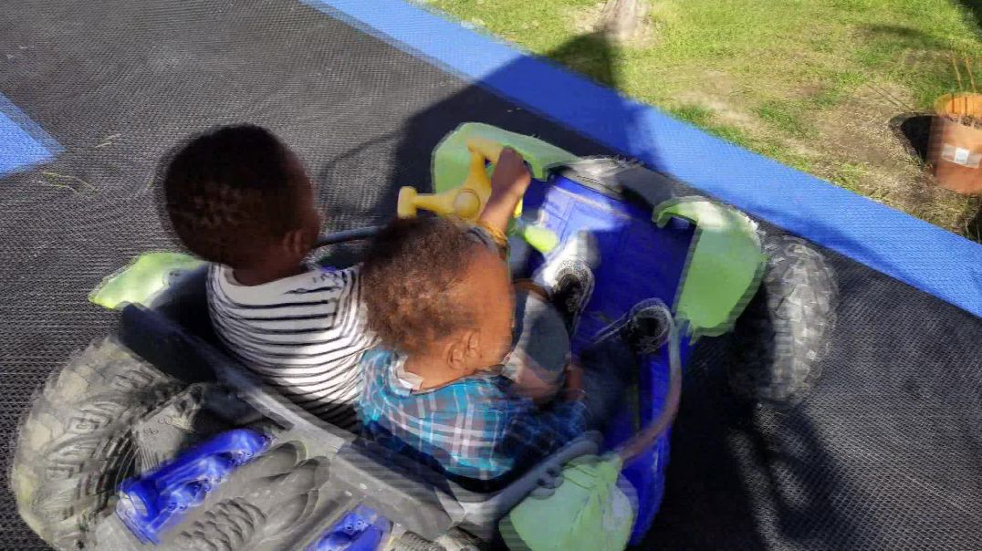 My son Baby Josiah and his cousin WRECKED my Backyard with their KID DUNE RACER CAR