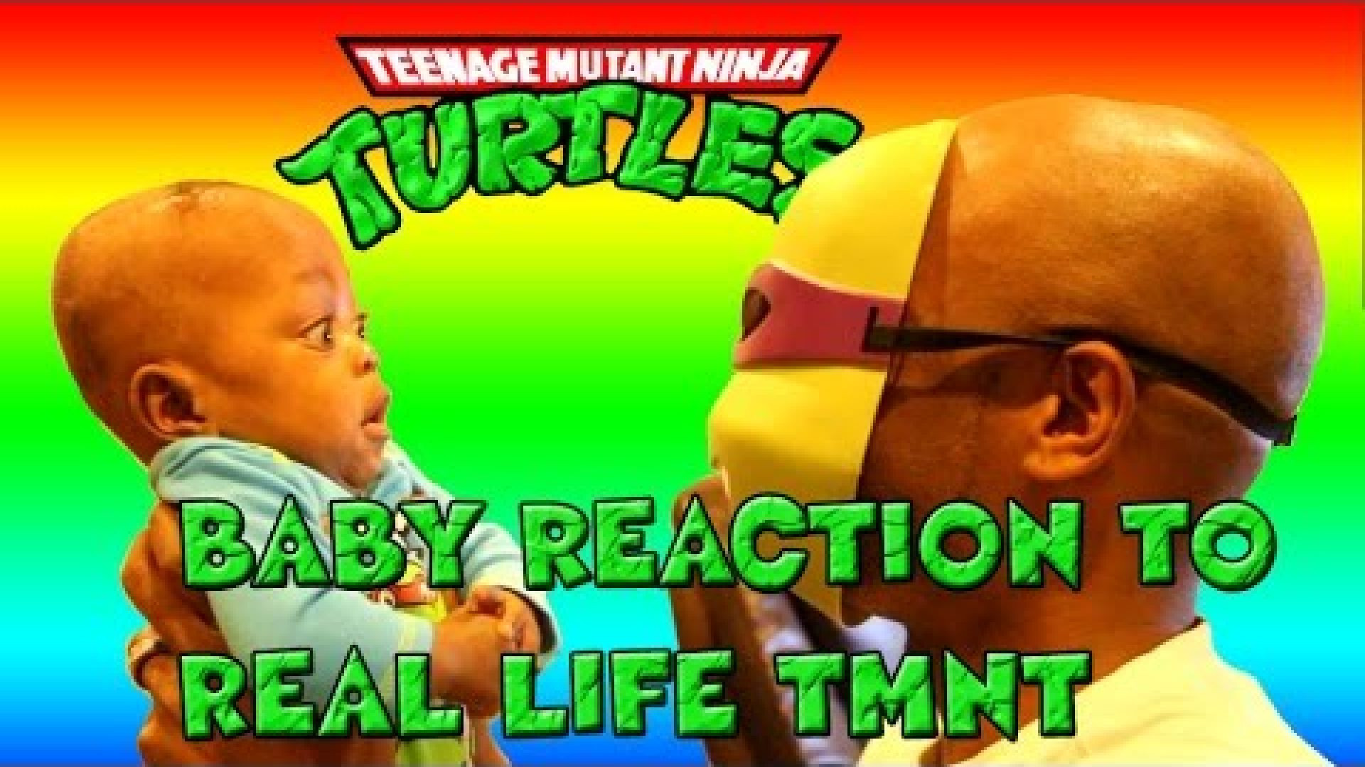 ⁣Cute Baby Josiah gets SCARED by Dad in Teenage Mutant Ninja Turtle Costume In Real Life_1080p