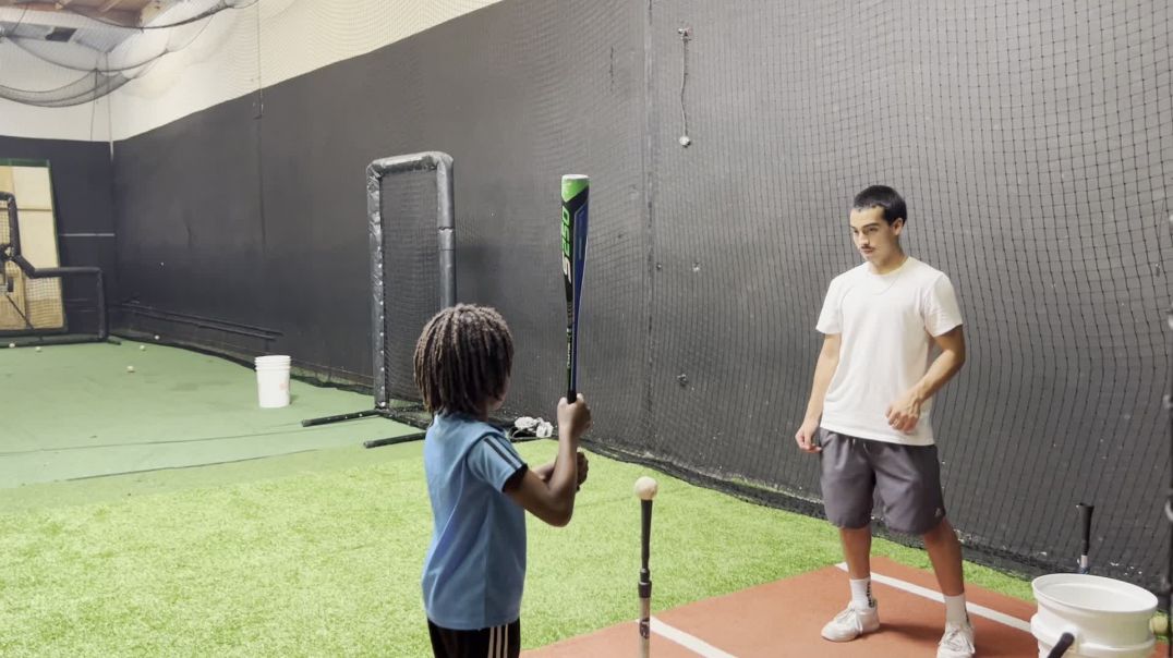 ⁣Miracle Baby Josiah FIRST TIME at Prime Baseball Academy and he HITS ball to the Wall