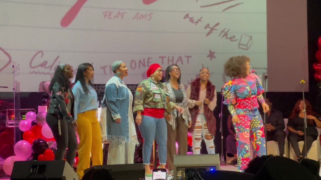 ⁣Erica Campbell Sings with all 6 of her Sisters
