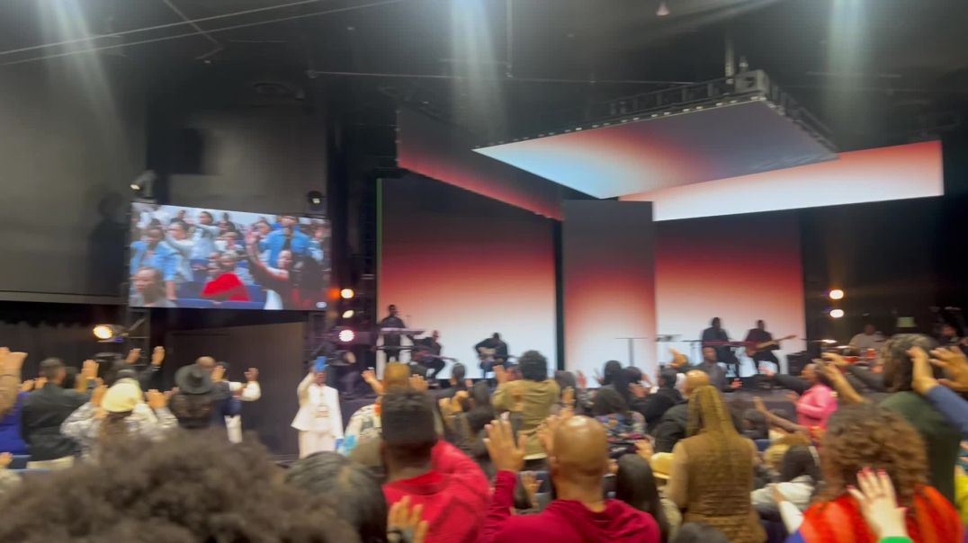 ⁣Revelation Church first service with new lighting and stage updates