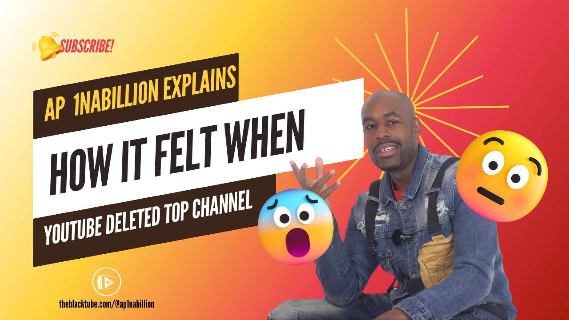 ⁣CAUGHT ON CAMERA Ap 1nabillion talks how he felt when YouTube deleted his biggest channel