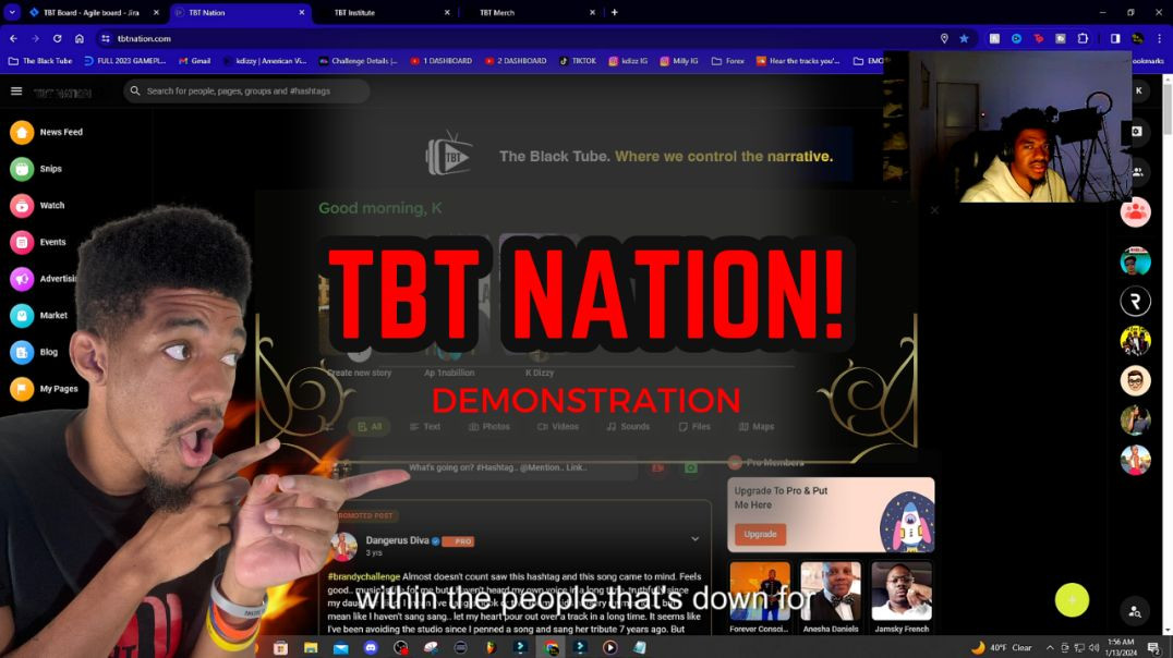 TBT HAS ITS OWN SOCIAL MEDIA! | TBTNation Demonstration ! 🔥