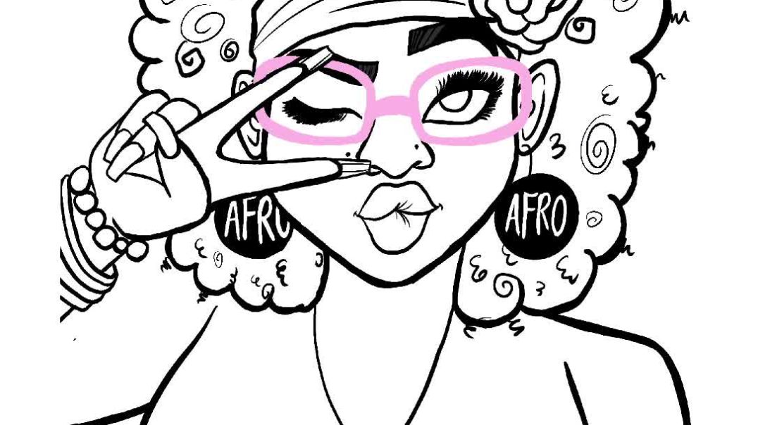 ⁣Afro (lineart)