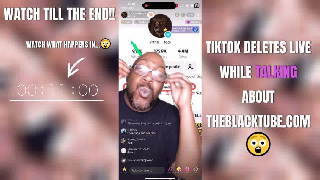 ⁣TIKTOK SHUTS OFF LIVE WHILE TALKING ABOUT THEBLACKTUBE | Foolishness